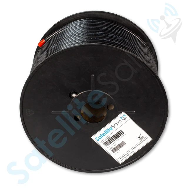 Alt view image 2 of 5 - RG-6 Trishield NEC 820 CATV HFC Coaxial Cable PVC Black 500 feet
