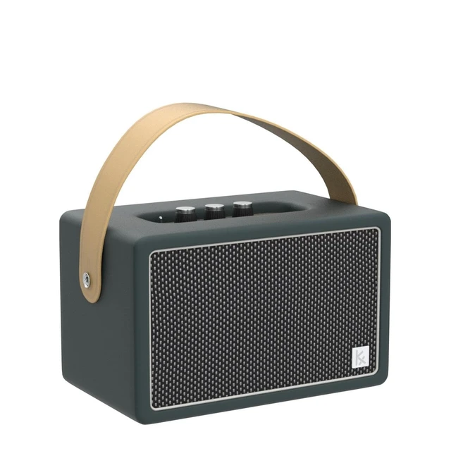 Alt view image 4 of 7 - Vintage Green Bluetooth Speaker, Vintage Home Decor Retro Knobs, Bluetooth 5.1, 20H Battery Life, Portable, Powerful Sound, with Subwoofer, APP Control