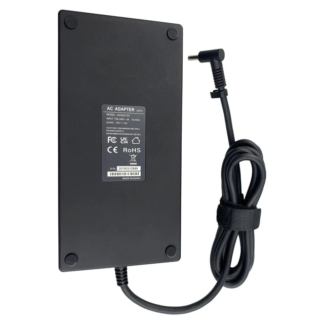 Alt view image 2 of 7 - 280W AC Adapter for HP ZBook Fury 16 G8 G9 G10 Mobile Workstation HP Victus Gaming OMEN Gaming 16-wd0000 16-k0023dx 16-n0797nr 16-n0033dx TPN-LA27 TPN-CA26 A280A011P TPC-CA61 Laptop Power Supply