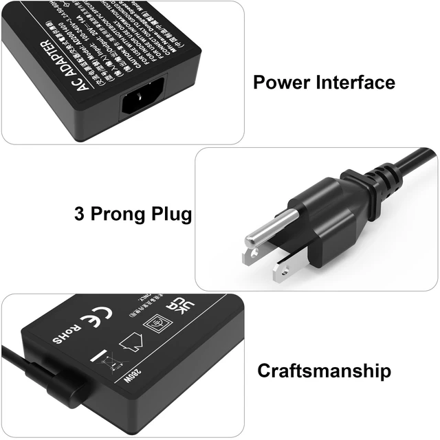 Alt view image 5 of 6 - New 280W 20V 14A AC Adapter for ASUS ROG Strix Scar 17 16 15 Power Supply ROG Strix G16 G17 G18 G15 G614 G713 G513 G814 Laptop Charger