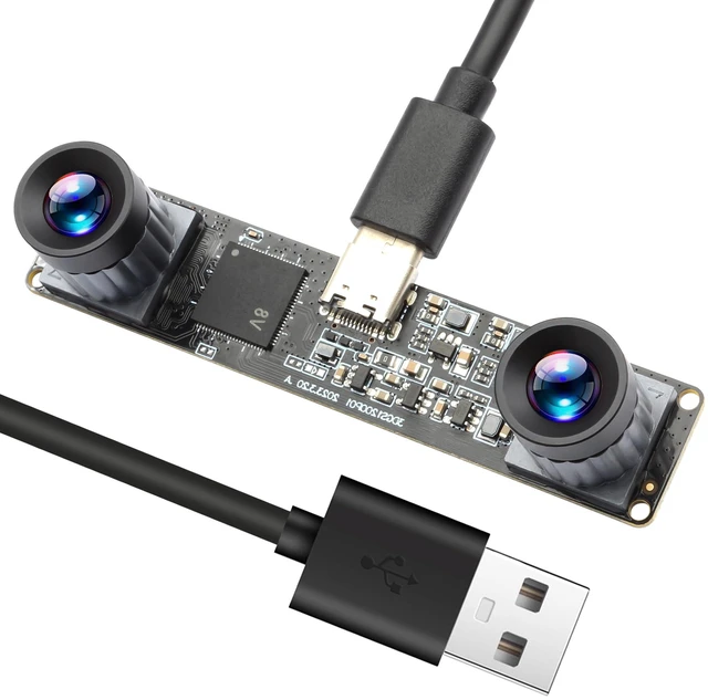Main image of Stereo Camera Module 1200P Global Shutter USB Camera Module 120fps High Speed Camera, Sync Webcam with No Distortion Dual Lens for VR,PC/Laptop/Raspberry Pi