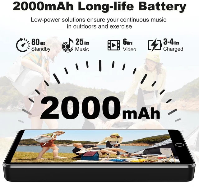 Alt view image 6 of 7 - Android 13 MP3 Player with Bluetooth and WiFi, MP3 MP4 Players with 4" Touchscreen and Speaker, Spotify Music Players with Audible, Parental Controls, Music, Play Store (16GB, Black)