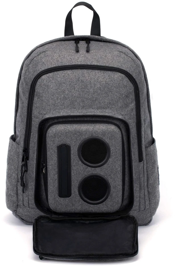 Main image of Business Bluetooth Speaker Backpack with 20-Watt Speakers & Subwoofer for Parties/Festivals/Beach. Works with iPhone & Android (Gray)