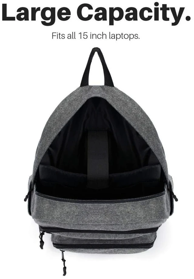 Alt view image 6 of 7 - Business Bluetooth Speaker Backpack with 20-Watt Speakers & Subwoofer for Parties/Festivals/Beach. Works with iPhone & Android (Gray)