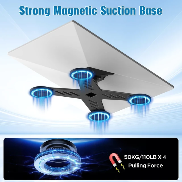 Alt view image 2 of 7 - Car Magnetic Mount for Starlink Gen 3, Heavy Duty Roof Magnetic Mount with 440lbs, Portable Gen 3 Roof Mount for RV, Car, Boat, Truck