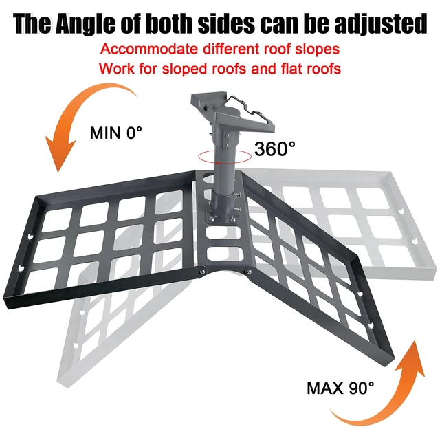 Alt view image 2 of 7 - for Starlink Gen 3 Standard 4/4X Roof Mount w Adapter,No Drilling Required Adjustable Angle, For Sloped and Flat Roofs,Adjustable Angle,Alloy Steel,Stable,Easy Installation,Blocks not Included