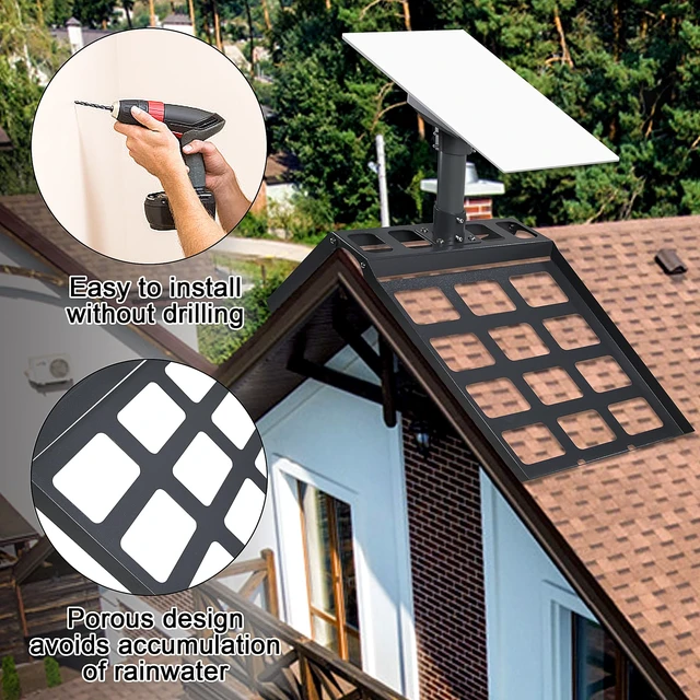 Alt view image 5 of 7 - for Starlink Gen 3 Standard 4/4X Roof Mount w Adapter,No Drilling Required Adjustable Angle, For Sloped and Flat Roofs,Adjustable Angle,Alloy Steel,Stable,Easy Installation,Blocks not Included