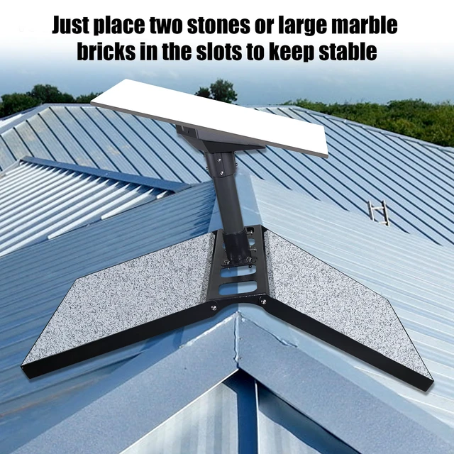 Alt view image 6 of 7 - for Starlink Gen 3 Standard 4/4X Roof Mount w Adapter,No Drilling Required Adjustable Angle, For Sloped and Flat Roofs,Adjustable Angle,Alloy Steel,Stable,Easy Installation,Blocks not Included