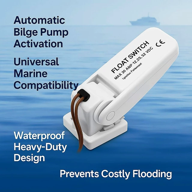 Alt view image 6 of 7 - GV57 Boat GPS Tracker & Bilge Alarm System, IP67 Waterproof Includes Float Switch, Dashboard Buzzer, Real-Time Tracking & Monitoring, Geo-Fencing, Low Battery Alerts