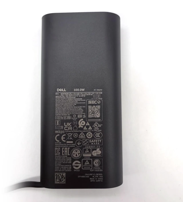 Alt view image 6 of 7 - 100W Laptop Charger USB C Type C GAN AC Adapter,Precision 3580 3580 3580 3581 Charger,Latitude 7640 5540 9440 AC Adapter,Inspiron 14 Plus 7430, Black, DA100PM220