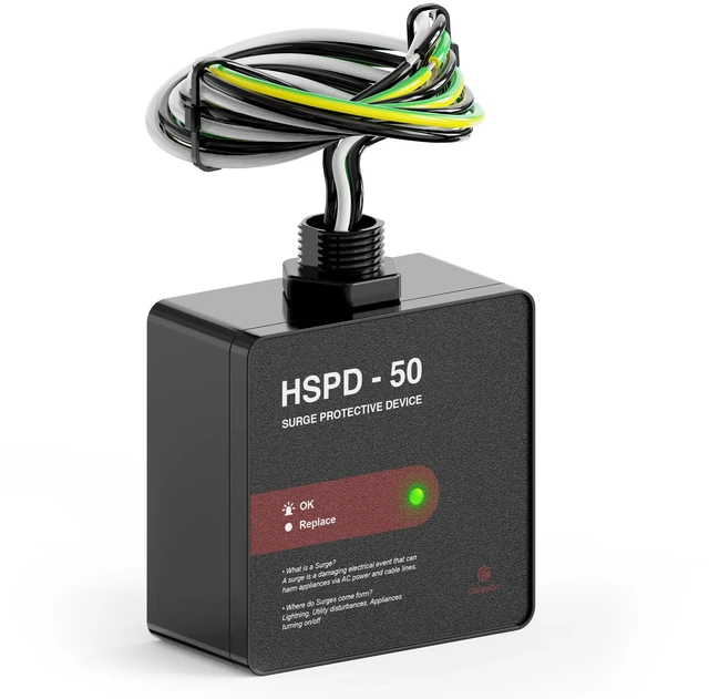 Main image of Upgrade HSPD Square Whole Home Surge Protective Device, Type 1 SPD, Whole House Surge Protector, HVAC Surge Protection, 120/240VAC (HSPD-50)