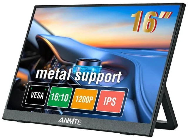 Main image of 16" Portable Monitor for Laptop Computer Gaming Display Metal Enclosure Mobile Display
