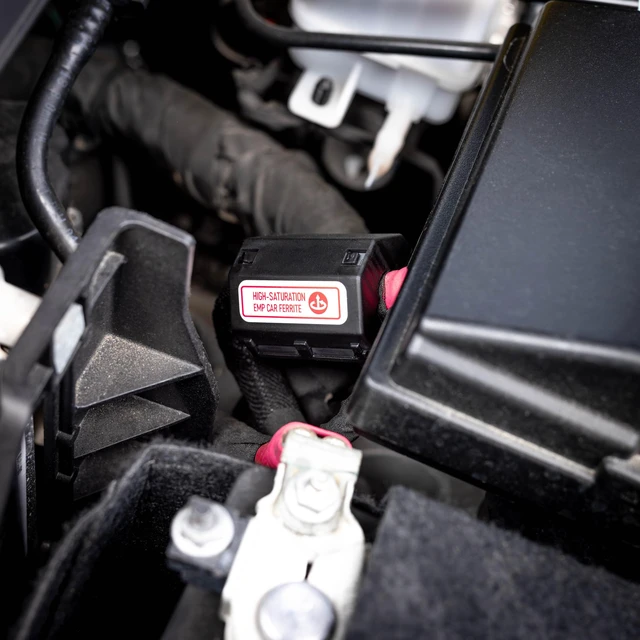 Alt view image 2 of 4 - High Saturation Ferrite Vehicle EMP Protection- Mounts to 12V Vehicle Battery, RV, Car, Truck, Easy Installation for Lightning, Solar Flare, and Surge Protection