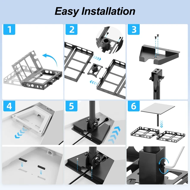 Alt view image 7 of 7 - Starlink Mount for Standard 4/4X/Gen 3, No Drilling Required Adjustable Starlink Ridgeline Mount, Heavy Duty Bracket, Water Drainage Design, For Sloped or Flat Surfaces