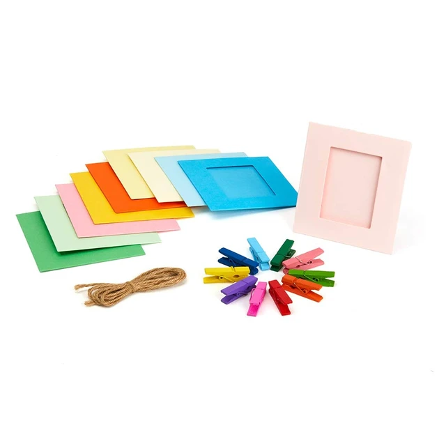 Alt view image 4 of 7 - Instax Mini Twin Pack Instant Film (60 Exposures) + Travel Stickers + 5 Colored Frames + Hanging Frames + Cleaning Cloth