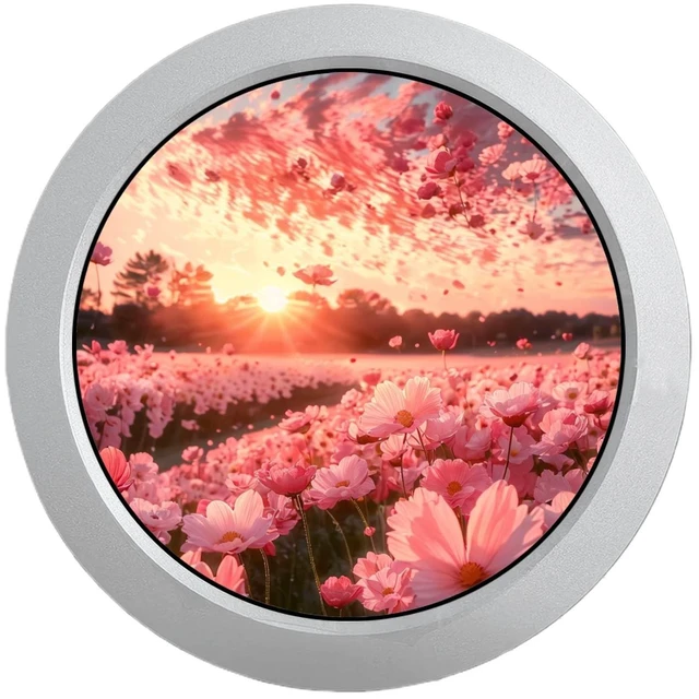 Main image of 4'' Round LCD Display Monitor 720x720 Resolution,Silver Shell with Mini H/D Inputs for DIY Projects,Digital Photo Frame,Dashboard Display