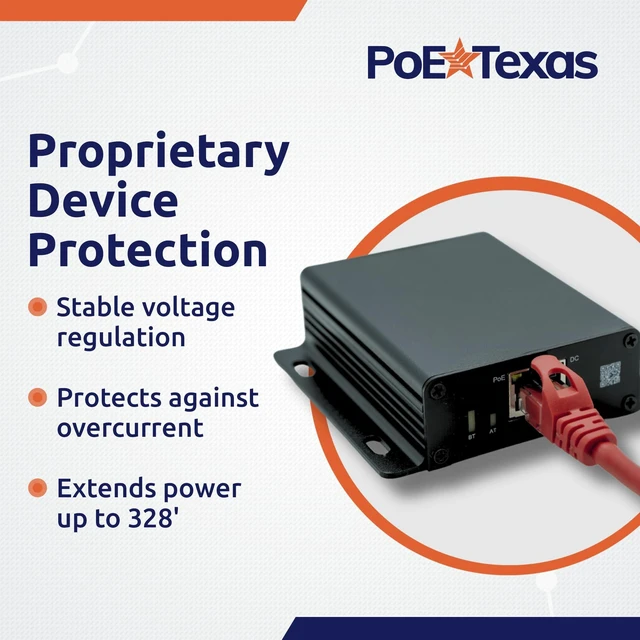 Alt view image 6 of 7 - Adjustable 802.3bt ++ Splitter, 5-26V DC, 65W Gigabit Data - Universal Voltage Splitter for High Power Devices - Plug and Play Design with Screw Adjustment