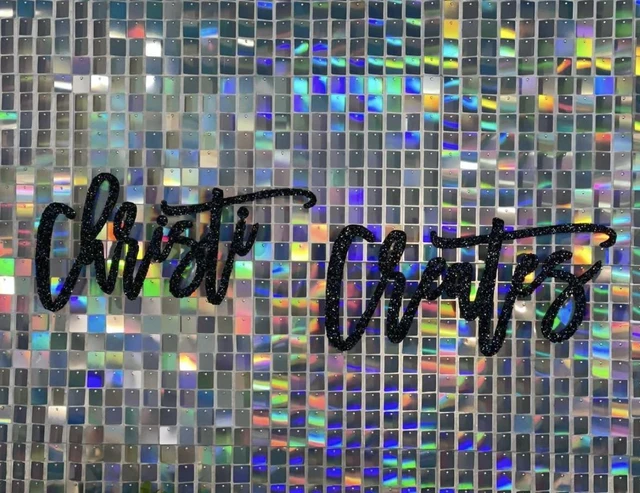 Alt view image 6 of 7 - 24 Sequin Panels for Shimmer Wall - New Interlocking Design Shimmer Wall, Party Backdrop, Events, and Advertising Signs (Iridescent)