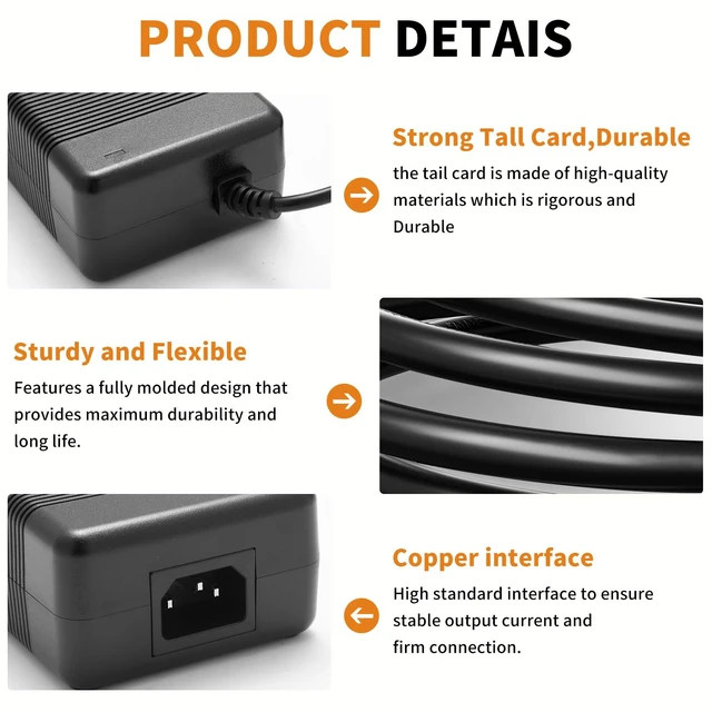 Alt view image 5 of 6 - 19.5V 10.26A AC DC Power Supply Cord, Compatible with Sony LCD TV, Multi-Voltage Universal Wall Power Cable for Home Indoor Use