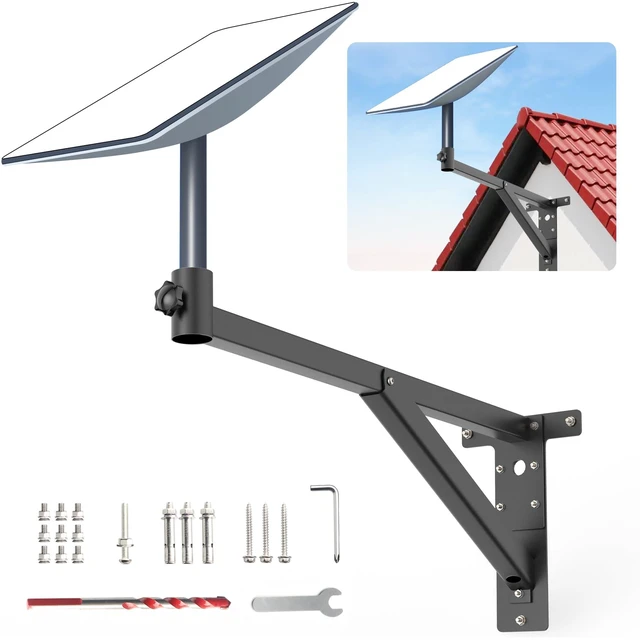 Main image of Starlink Long Wall Mount - Thickened Mounting Pole Kit for V2 Starlink Made of Thickened and Durable Steel Materials for Starlink Roof Bracket,Adjustable Range 13-26in Starlink Pole Mount for Gen2