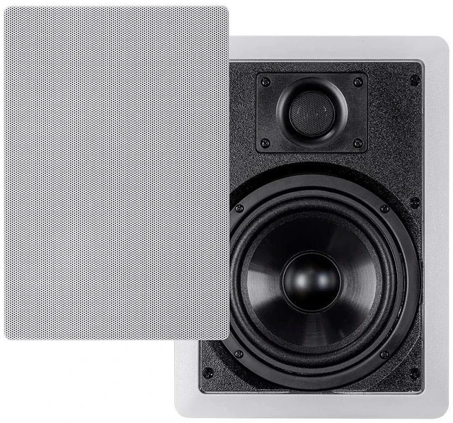 Main image of 2-Way Polypropylene In-Wall Speakers - 6.5 Inch (Pair) With Paintable Grille - Aria Series,White