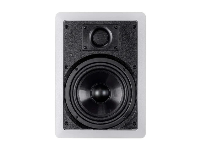 Alt view image 6 of 6 - 2-Way Polypropylene In-Wall Speakers - 6.5 Inch (Pair) With Paintable Grille - Aria Series,White