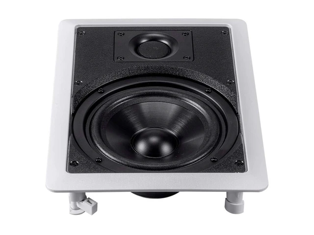 Alt view image 5 of 6 - 2-Way Polypropylene In-Wall Speakers - 6.5 Inch (Pair) With Paintable Grille - Aria Series,White