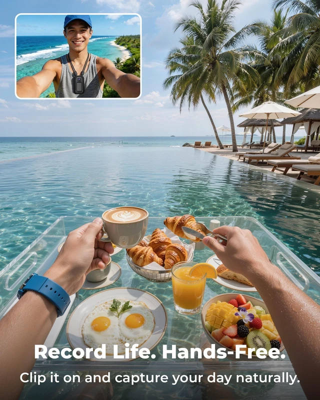 Alt view image 6 of 7 - Mini Body Camera With Audio and Video Recording,POV Action Camera With 1.5'' HD Screen EIS 6-axis Stabilization,WiFi Bluetooth, Clip Magnetic Hands-Free Vlogging Camera for Cycling, Motorcycle