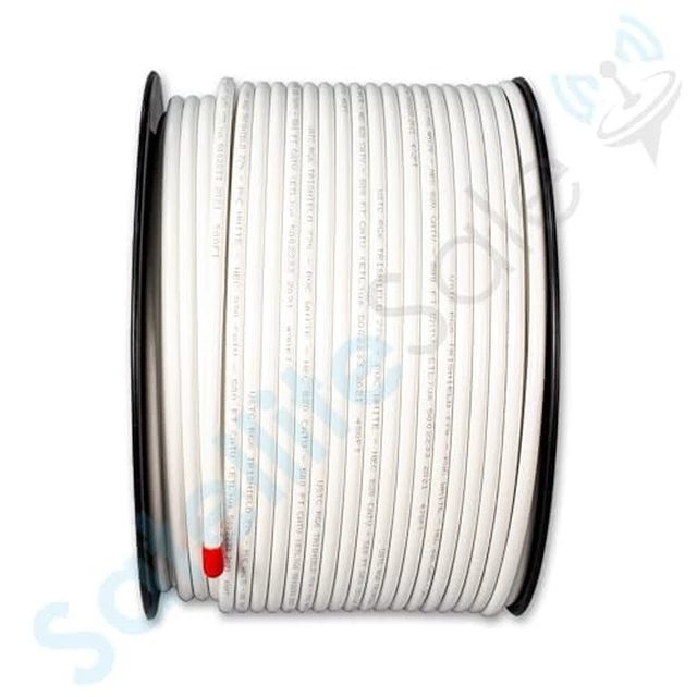 Alt view image 5 of 5 - RG-6 Trishield NEC 820 CATV HFC Coaxial Cable PVC White 500 feet