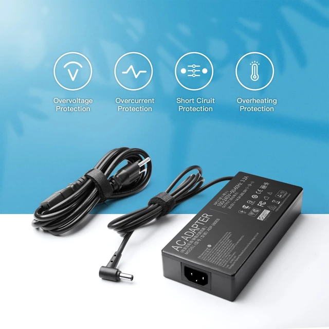 Alt view image 6 of 6 - 280W 14A 20V ADP-280EB B Charger for Asus ROG Strix G15 G16 G17 Scar 15/17 for ASUS ROG Strix G16 G614 G15 G513R G17 G713R, Scar 15 G533Z 17 G733Z M16 GU604 Gaming Laptop Power Supply