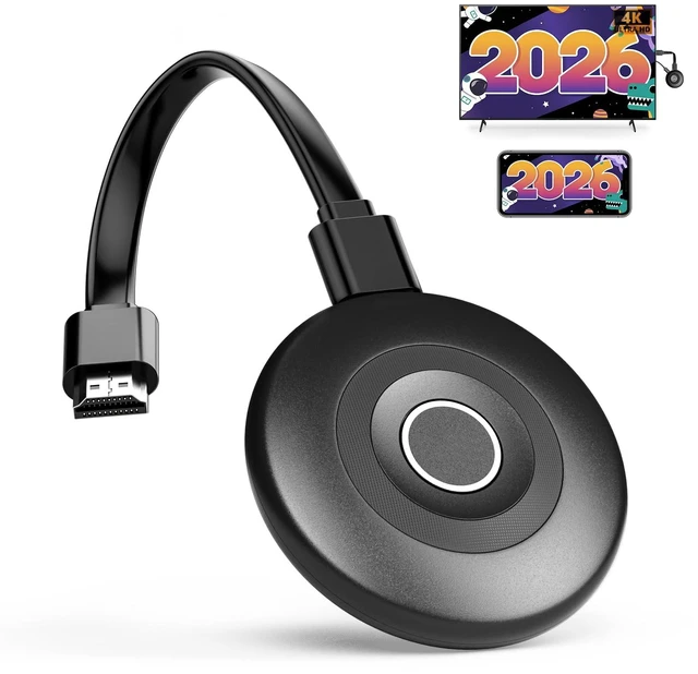 Main image of 2026 Upgraded 4K Wireless Display Adapter, Plug & Play, HDMI Dongle 5G+2.4G Wireless Screen Mirroring Cast from Smartphone Tablet Laptop PC to HDTV/Monitor/Projector, Support AirPlay DLNA Miracast