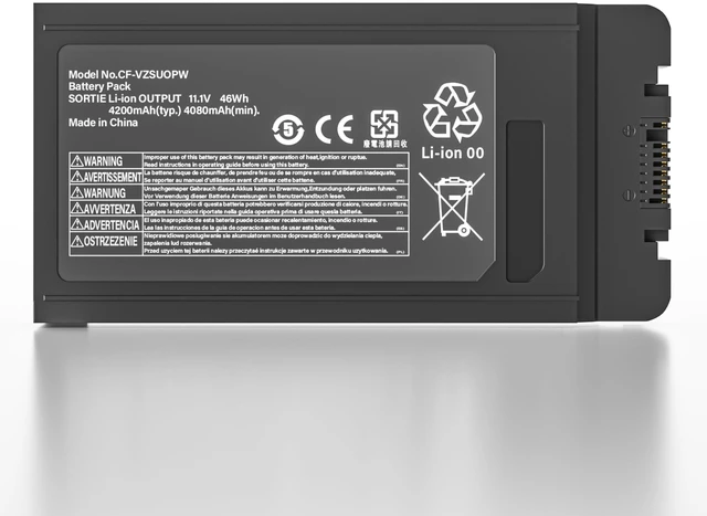 Main image of CF-VZSUPW Battery for Panasonic Toughbook CF-54 Series for CF54 CF-54 Mk1 Mk2 Mk3 Series 54 Gloved Multi Touch,54 Lite, 54 Performance, 54 Prime CF-54F9001KM 11.1V 4200mAh 46Wh