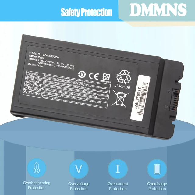 Alt view image 5 of 7 - CF-VZSUPW Battery for Panasonic Toughbook CF-54 Series for CF54 CF-54 Mk1 Mk2 Mk3 Series 54 Gloved Multi Touch,54 Lite, 54 Performance, 54 Prime CF-54F9001KM 11.1V 4200mAh 46Wh