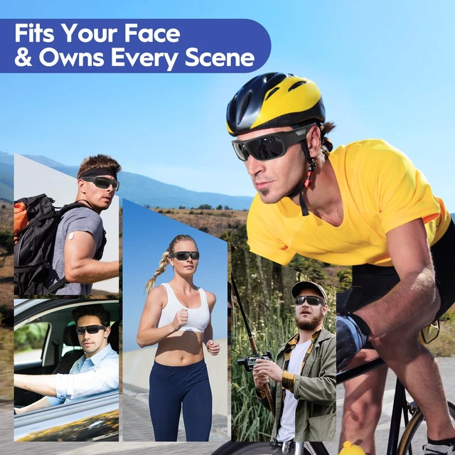 Alt view image 6 of 7 - 4K Sport Camera Sunglasses, 2160P FHD Sports & Action Video Cameras for Outdoor Sports (64GB TF Card Not Included)
