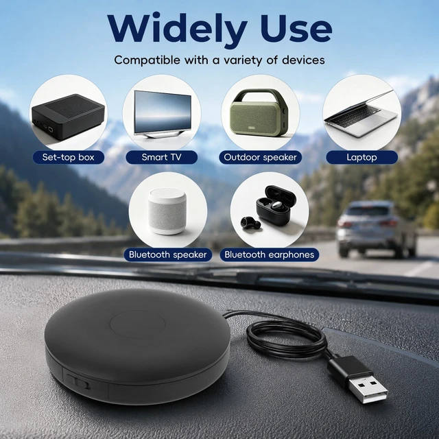 Alt view image 3 of 7 - Portable External Bluetooth CD Player for Car USB 3.0 Type C CD Player Compatible with Laptop Desktop Computer TV and Android 4.4+ Navigation System