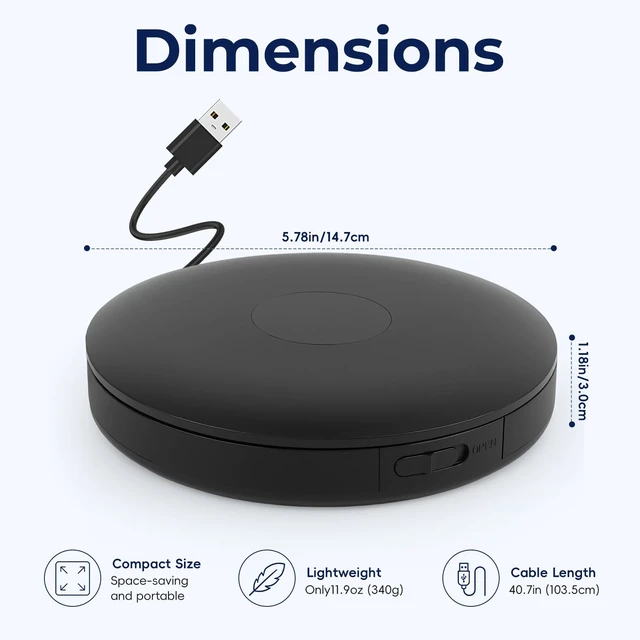 Alt view image 6 of 7 - Portable External Bluetooth CD Player for Car USB 3.0 Type C CD Player Compatible with Laptop Desktop Computer TV and Android 4.4+ Navigation System