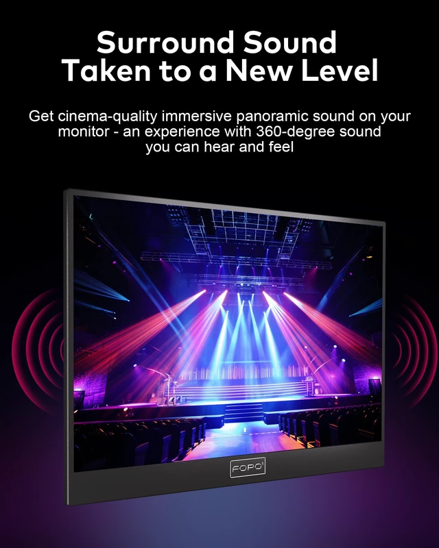 Alt view image 6 of 7 - Portable Monitor 14" 1200P FHD USB-C/HDMI Laptop Monitor Travel Gaming Monitor for PC MAC Phone Xbox PS4/5 Switch