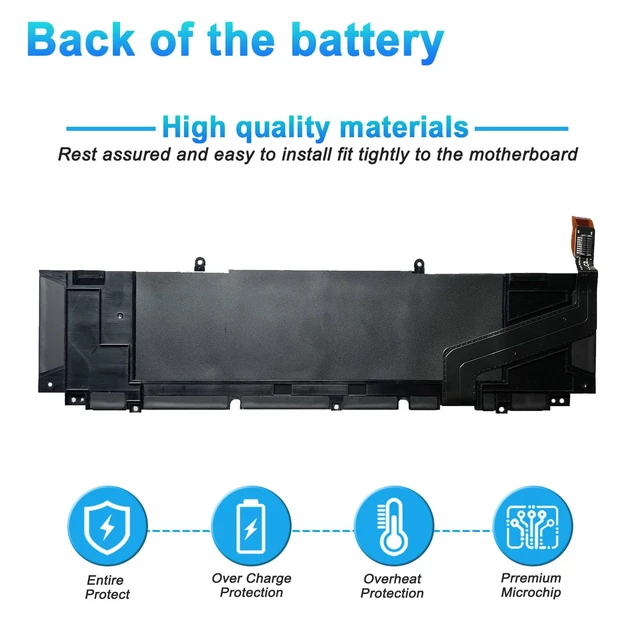 Alt view image 4 of 7 - XG4K6 Laptop Battery for Dell XPS 17 9700 9710 9720 9730 Series Replacement for Dell Precision 5750 5760 5770 Series P92F P92F001 P92F002 P92F003 01RR3 F8CPG 5XJ6R KVPMY 11.4V 97Wh 8071mAh