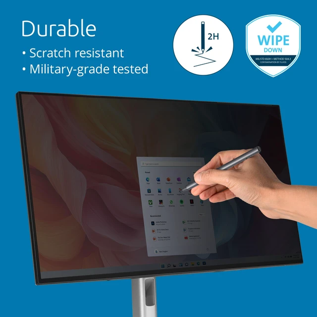 Alt view image 7 of 7 - High Clarity Privacy Screen for 27 inch 16:9 Widescreen Monitor, Easy Installation Computer Privacy Filter for Desktop, 2H hardness Protection, Compatible with LG Samsung Dell, HC270A169A