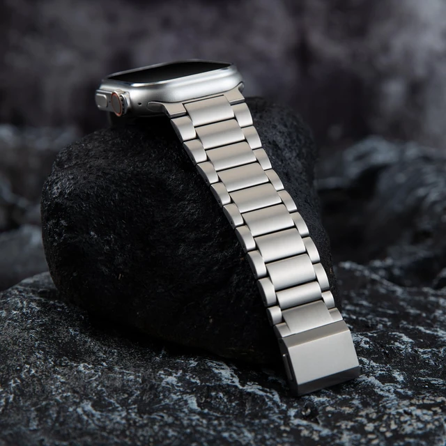 Alt view image 7 of 7 - Titanium Watch Band,Titanium Watch Strap with DLC Scratch Resistant,Fits Series 10 iWatch Wristband for 45 46 49mm of ULTRA 3 & Ultra 2/1,With Premium secure Titanium Watch clasp