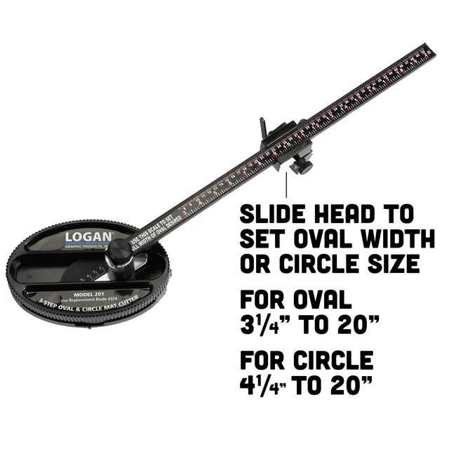Alt view image 6 of 7 - Authentic 201 Oval & Circle Mat Cutter for Picture Framing