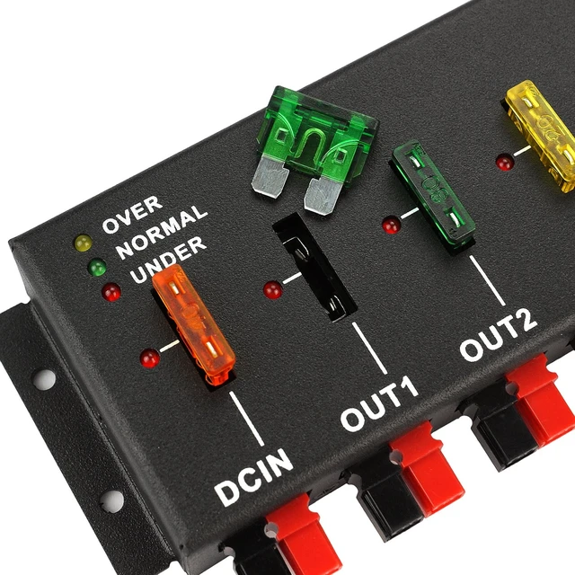 Alt view image 3 of 7 - F-1008 Horizontal 9 Port 40A Connector Power Splitter Distributor Source Strip, 1 Input and 8 Output