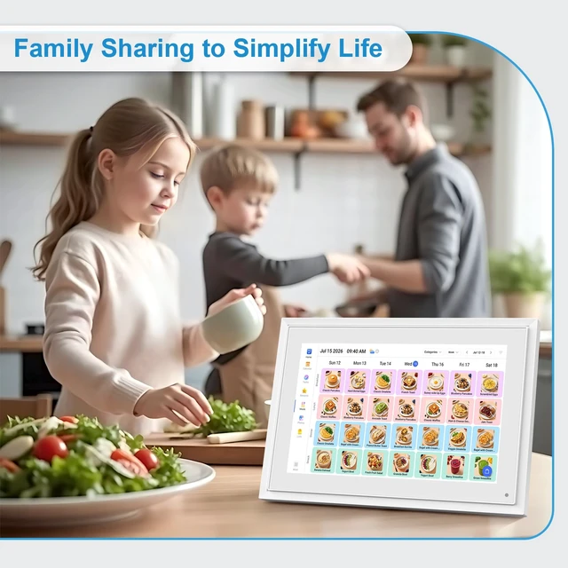 Alt view image 6 of 7 - 10.1 Inch Digital Calendar+Digital Picture Frame, 2026 Desk Calendar Smart WiFi Planner & Chore Chart, IPS HD Interactive Touchscreen Display Gifts for Women Men, Gifts for Mom Dad