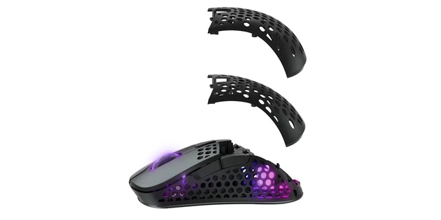 Alt view image 4 of 7 - M4 Wireless, Wireless Ultra-Light Gaming Mouse, Optimised for E-Sports, 2.4 GHz, RF RGB Lighting, Adaptable Ergonomic Right-Handed Mouse, Rechargeable, Black