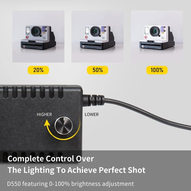 Alt view image 5 of 7 - 50W Photo Light Box, 20"x20" Lightbox for Product Photography Dimmable LED Lights(CRI>97, 5500K, 120 LEDs), 6 Anti-Wrinkle backdrops, Multi-Angle Shooting, Portable&Quick Setup