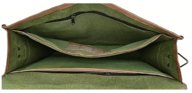 Main image of Genuine Leather Vintage Laptop Messenger Handmade Briefcase Bag Satchel By Vintage Couture