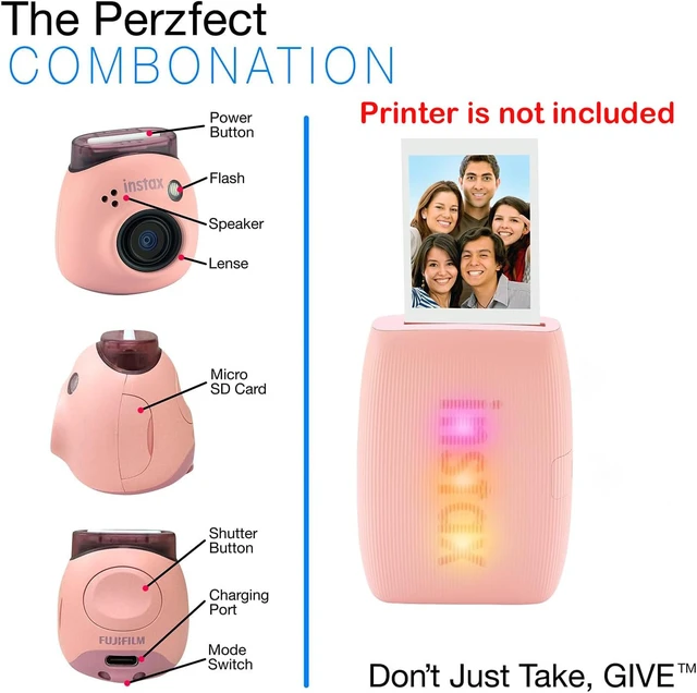 Alt view image 4 of 5 - Instax Pal Digital Camera with 20 Prints (Powder Pink)