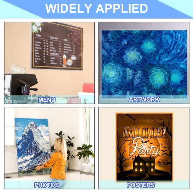 Alt view image 6 of 7 - 5 Pcs Rigid Poster Protectors 24 x 36 Inch, Clear PVC Sleeves Plastic Sleeves for Posters Documents Photos Certificates, Rigid Holders Fit Magazines, Clear Display for Office Classroom