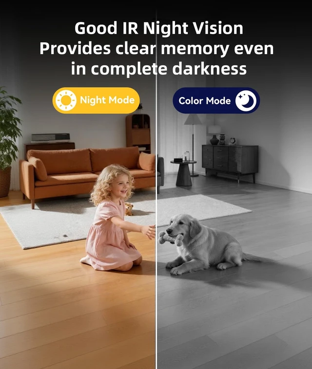 Alt view image 4 of 7 - 4K Wireless WiFi Indoor Security Camera Speaker with Secret Camera 240° Wide, Outdoor Camera, App Control, For Home/Pet/Baby/Office