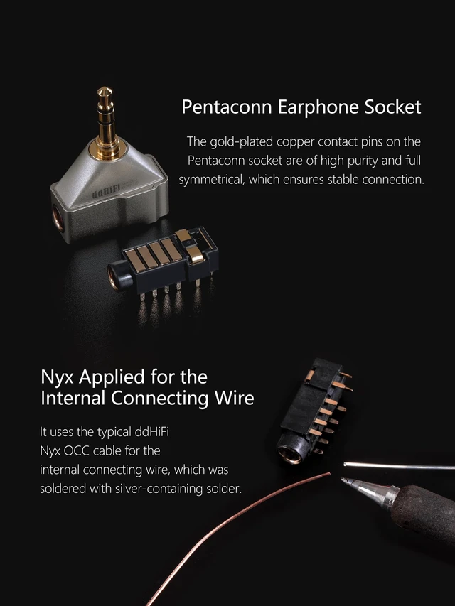 Alt view image 4 of 6 - HiFi DJ44CPro, Advanced 4.4mm Female to 3.5mm Male Adapter, with Pentaconn Earphone Socket and Nyx Internal Connecting Wire